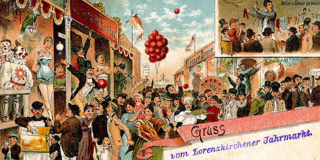 Jahrmarkt in Lorenzkirch im Jahre 1900